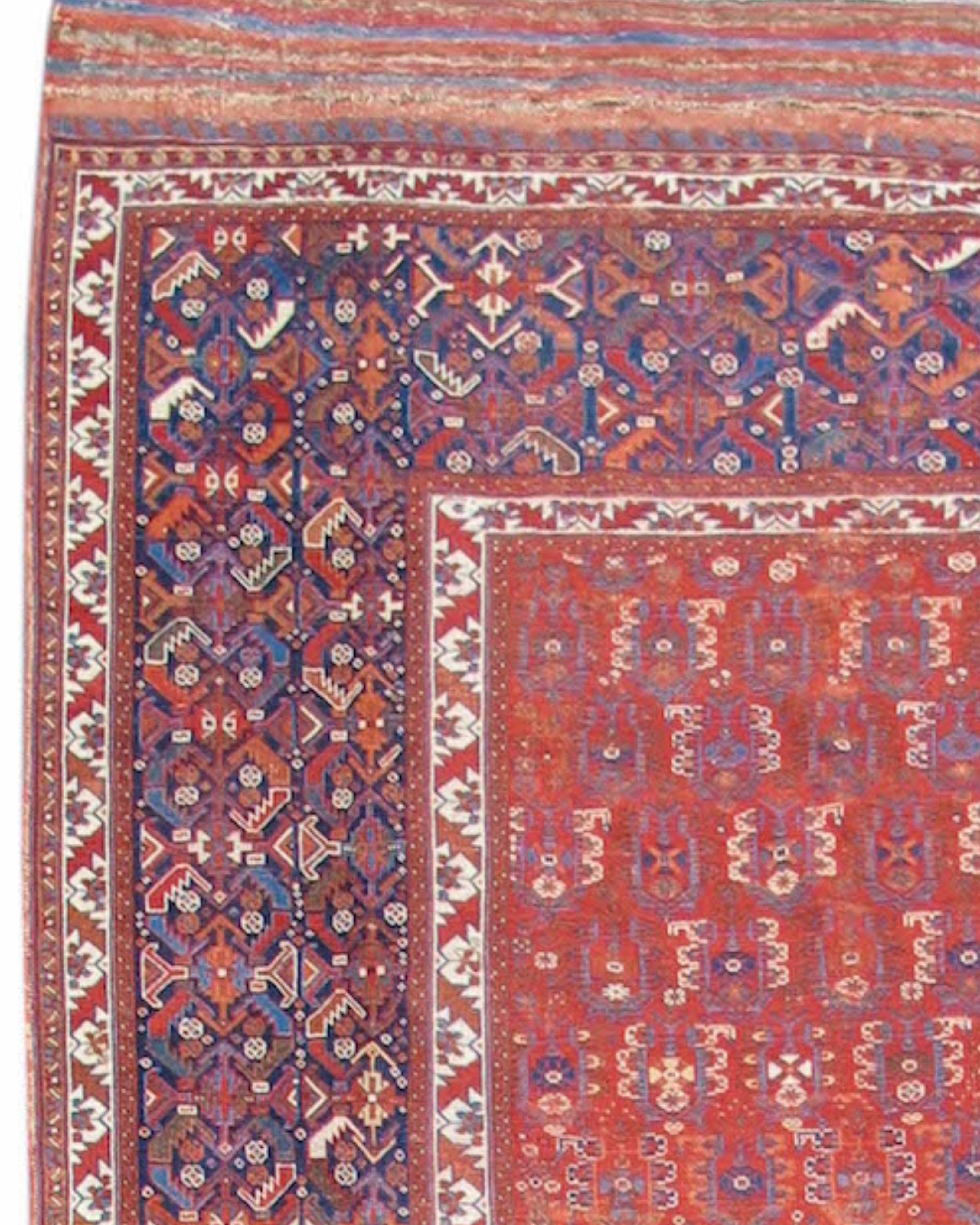 Hand-Knotted Antique Southwest Persian Afshar Triclinnium Rug, Late 19th Century For Sale