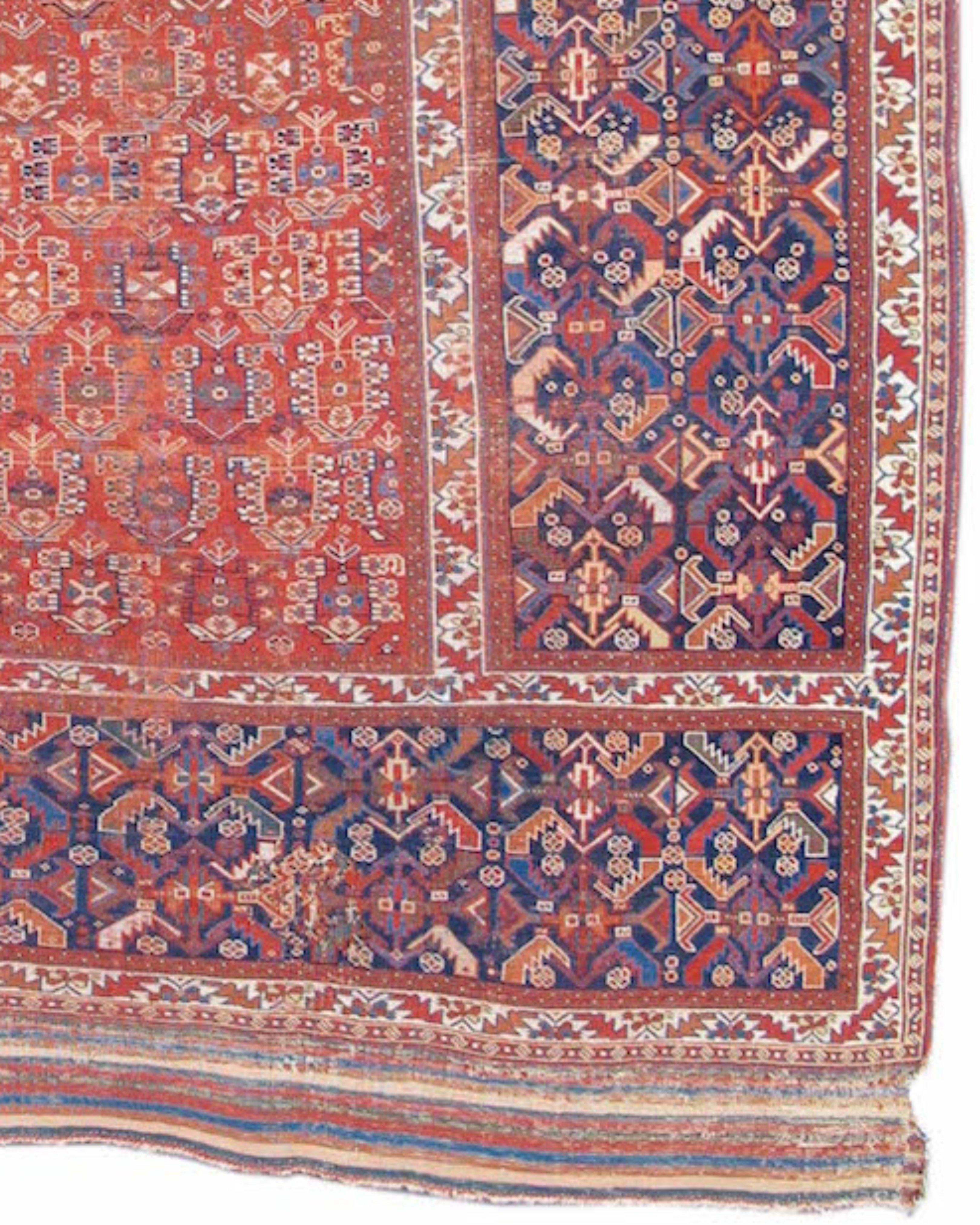 Wool Antique Southwest Persian Afshar Triclinnium Rug, Late 19th Century For Sale
