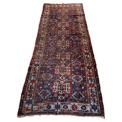 Antique Southwest Persian Khamseh Rug c. Late-19th Century – 3’7” x 9’1”