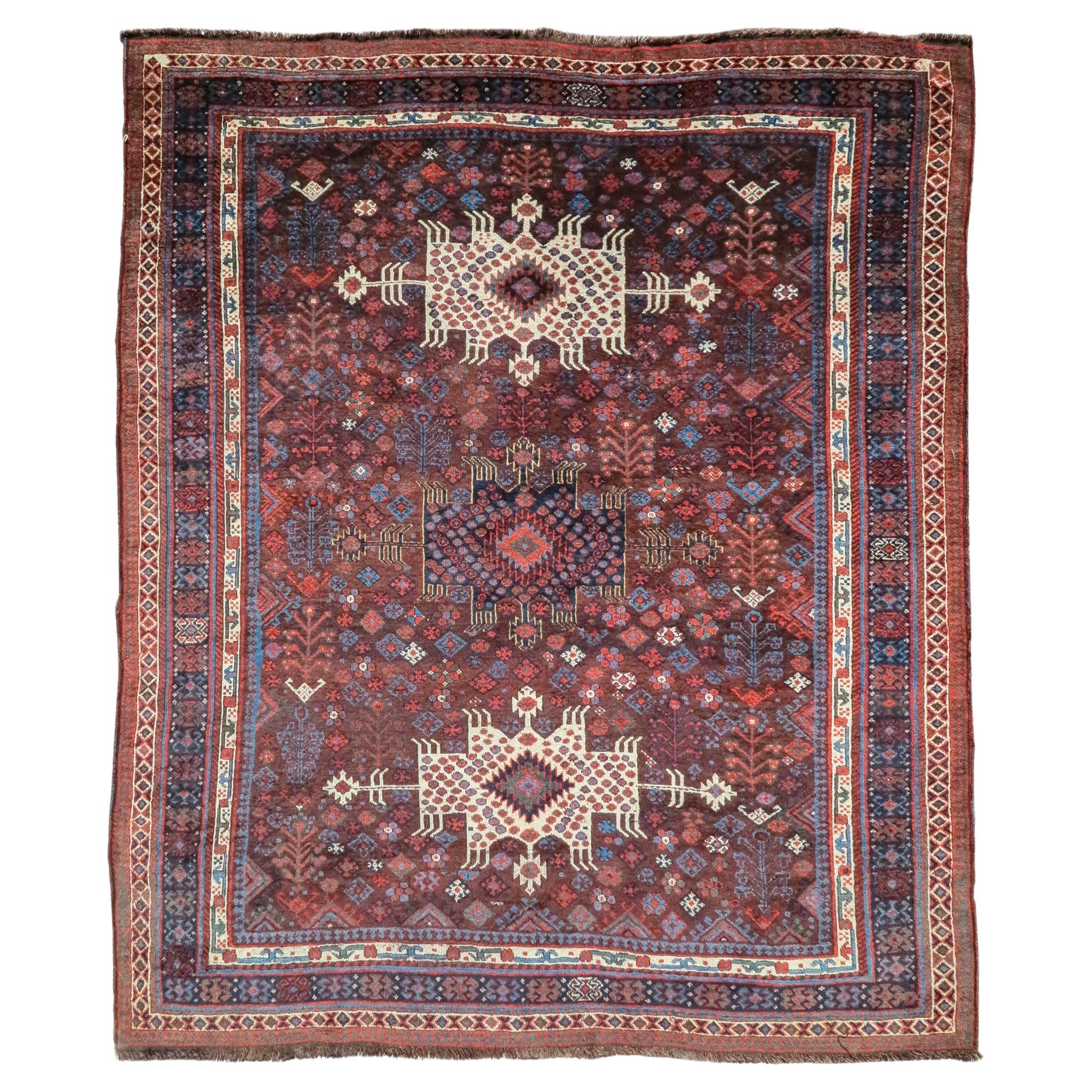 Antiker südwestpersischer Luri-Teppich, 19. Jahrhundert