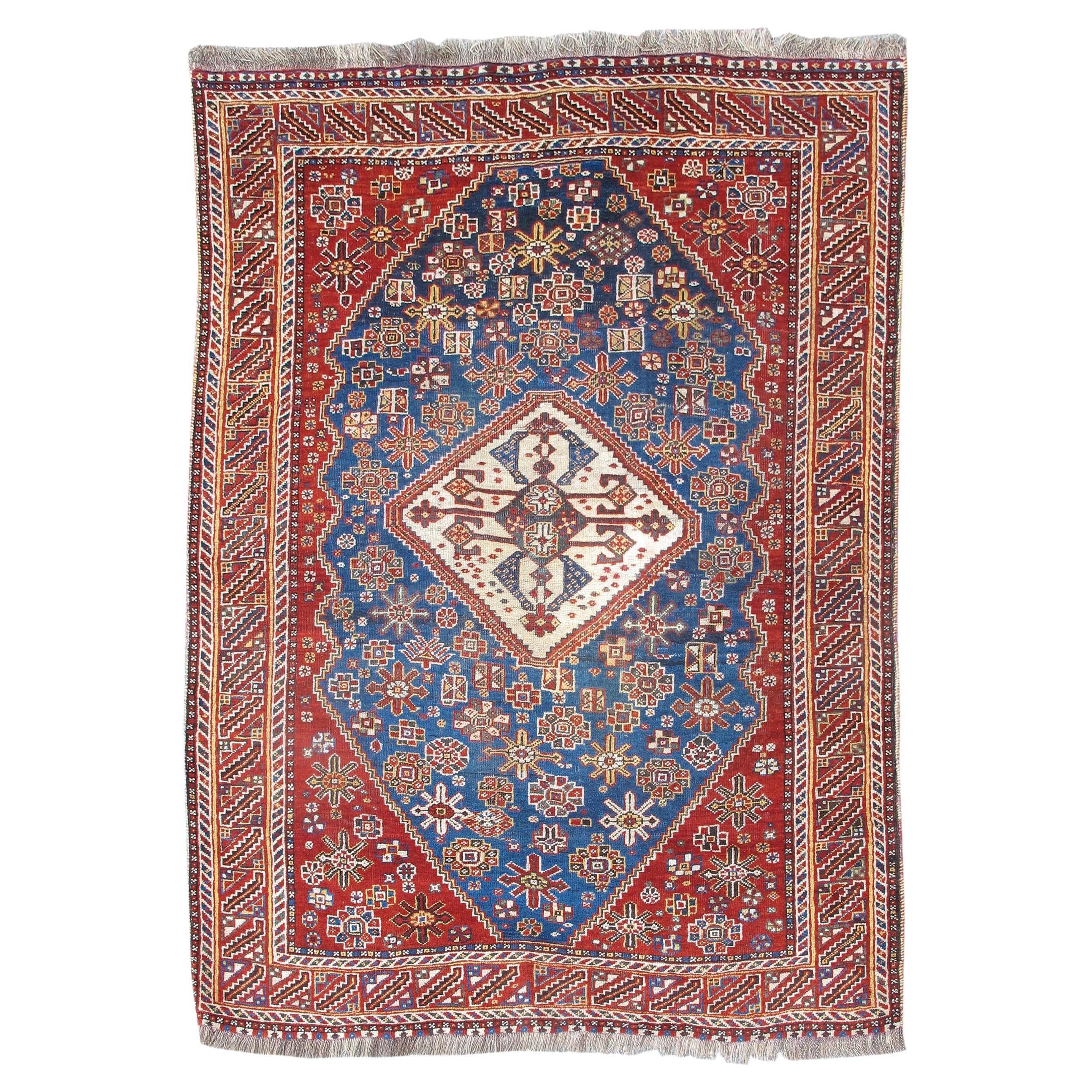 Tapis persan ancien Qashqai du Sud-Ouest, vers 1900