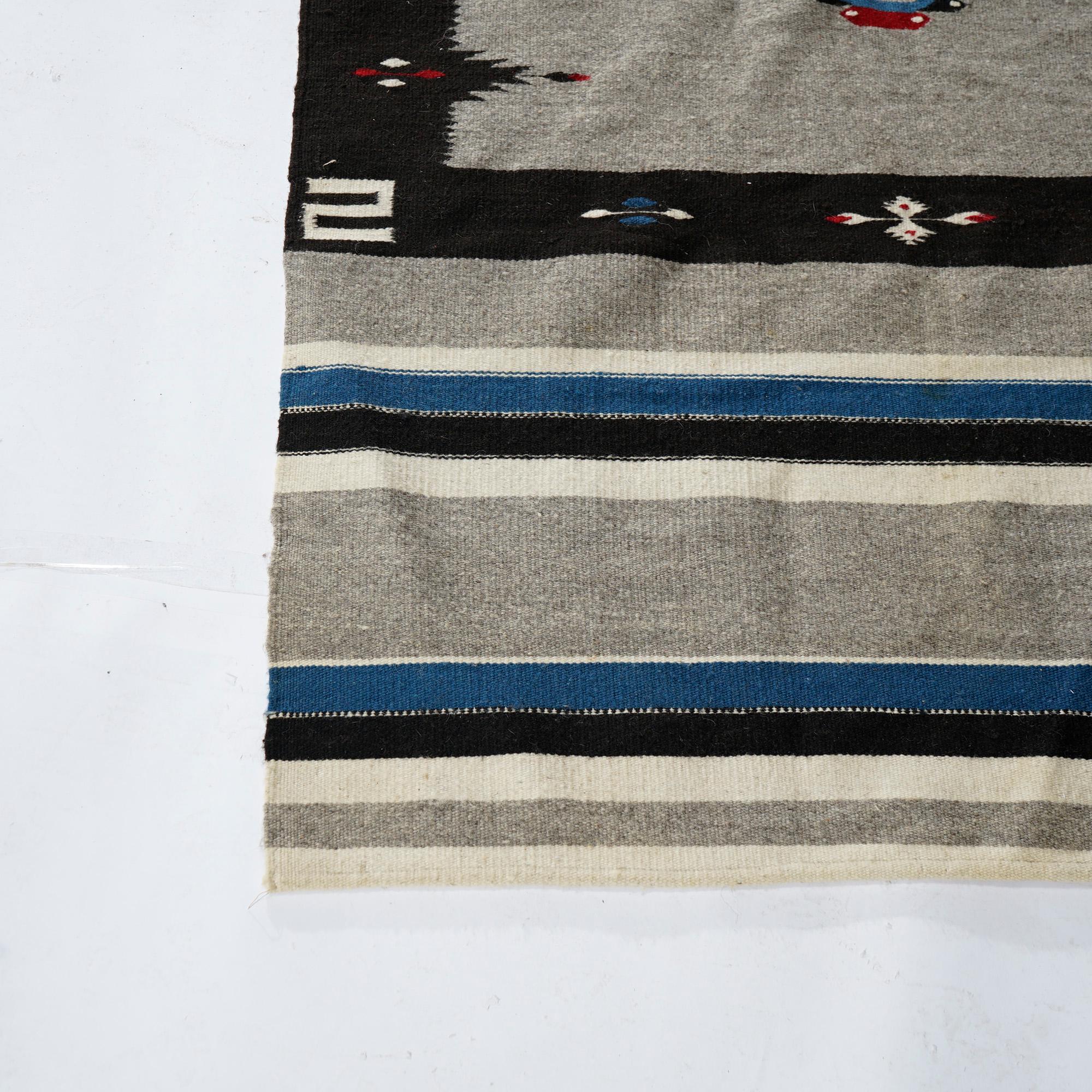 Wool Antique Southwestern American Indian Navajo Style Rug, Circa 1930