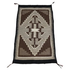 Used Southwestern Native American Indian Navajo Style Wool Rug C1930