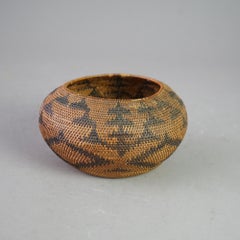 Antique Southwestern Native American Woven Reed Basket C1920