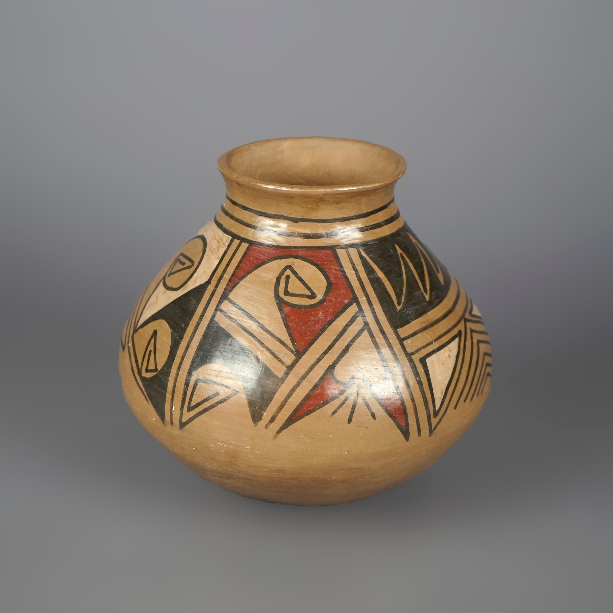 American Antique Southwestern Navajo Pottery Vase, Circa 1930