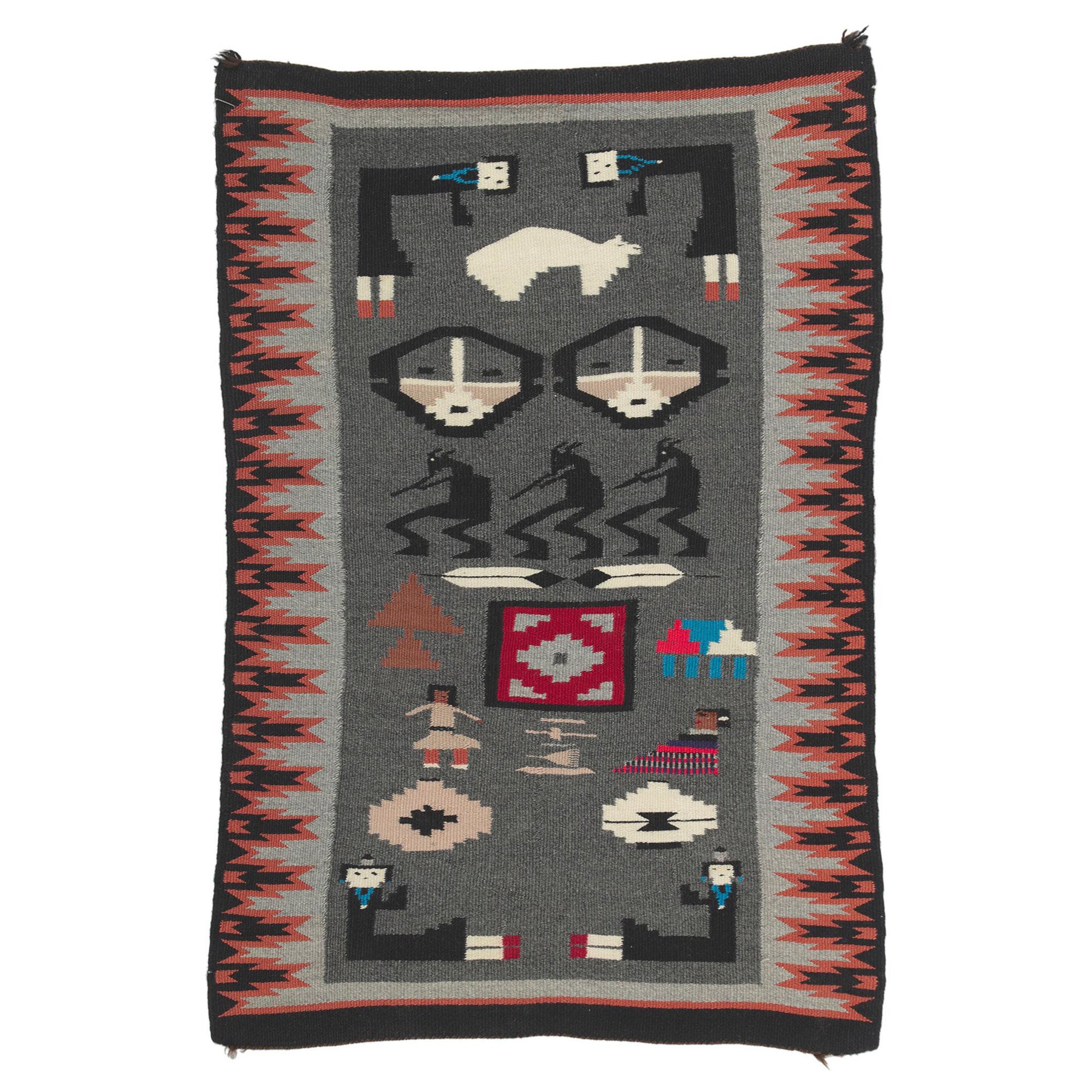 1930er Ganado Navajo-Stil Bildteppich