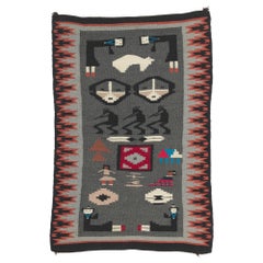 Tappeto pittorico in stile Navajo del 1930 di Ganado