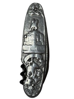 Antique Souvenir Pocket Knife unknown City View Scene 1900s Corkscrew & Blades