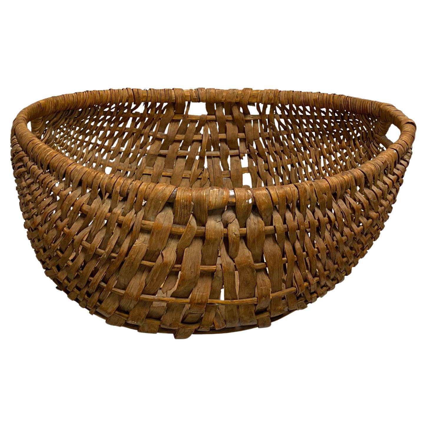 Antique Spale Gathering Basket For Sale