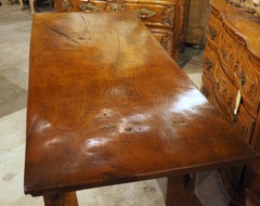 Antique Spanish 3-Drawer Mixed Wood Console Table, 19th Century