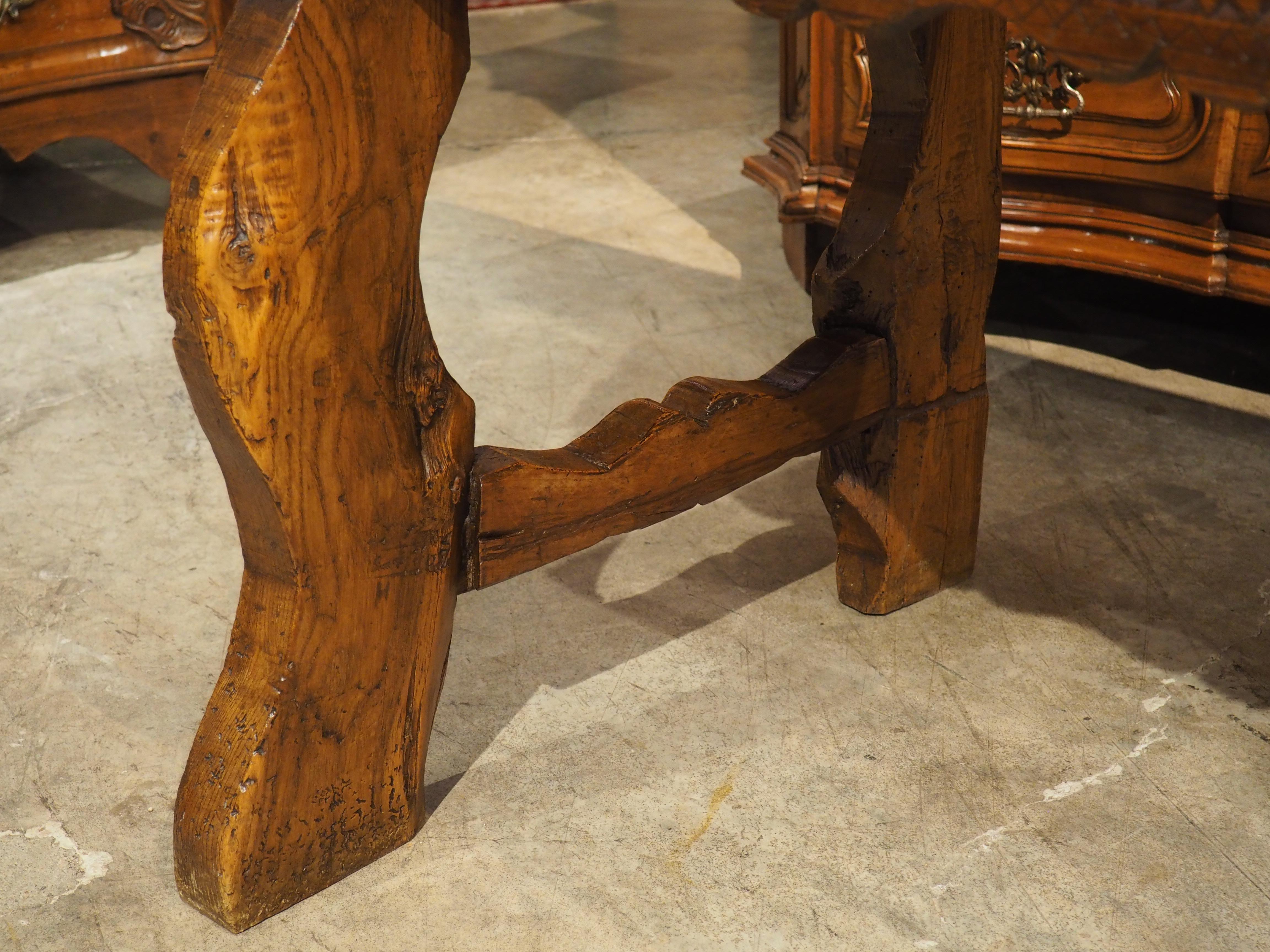 Ancienne table console espagnole à 3 tiroirs en bois mixte, 19ème siècle Bon état - En vente à Dallas, TX