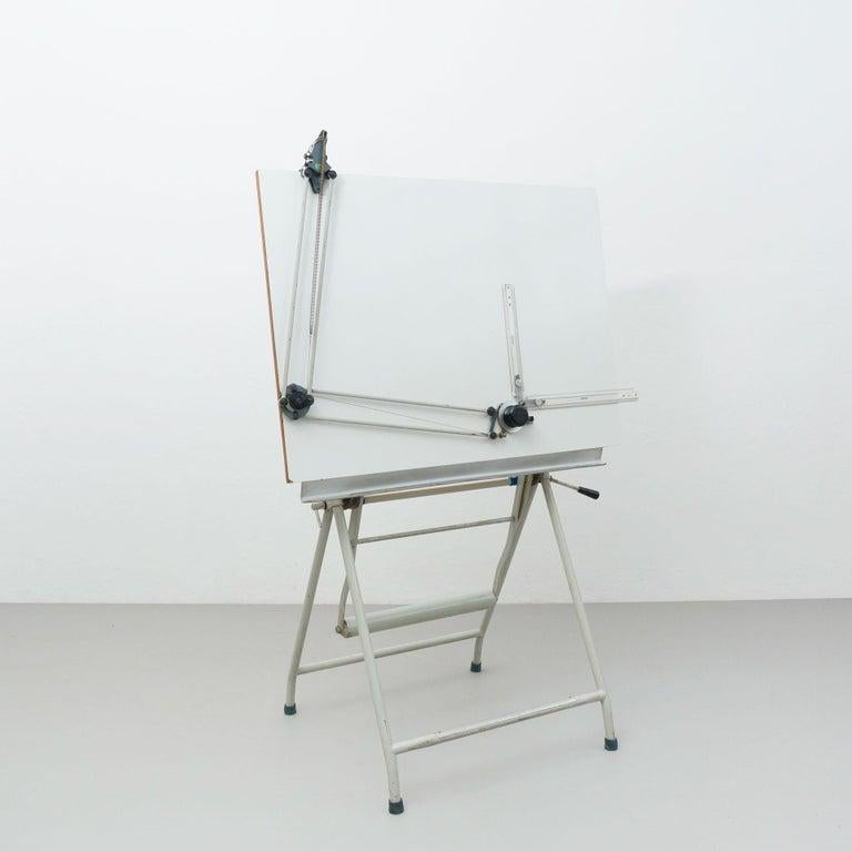 Mid-Century Modern Antique Spanish Architect Table, circa 1940