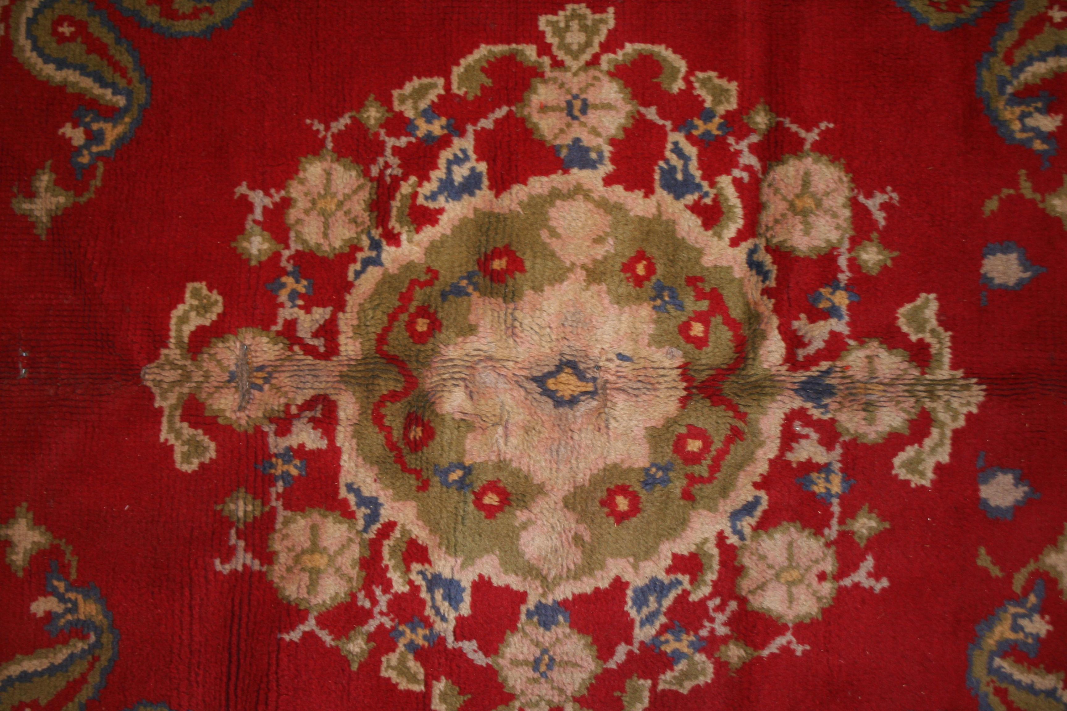 Antiker spanischer, orientalischer, quadratischer Teppich im Art nouveau-Stil (Handgeknüpft) im Angebot