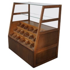 Antico mobile da merceria o bancone da negozio in Beeche e Oak, anni '50