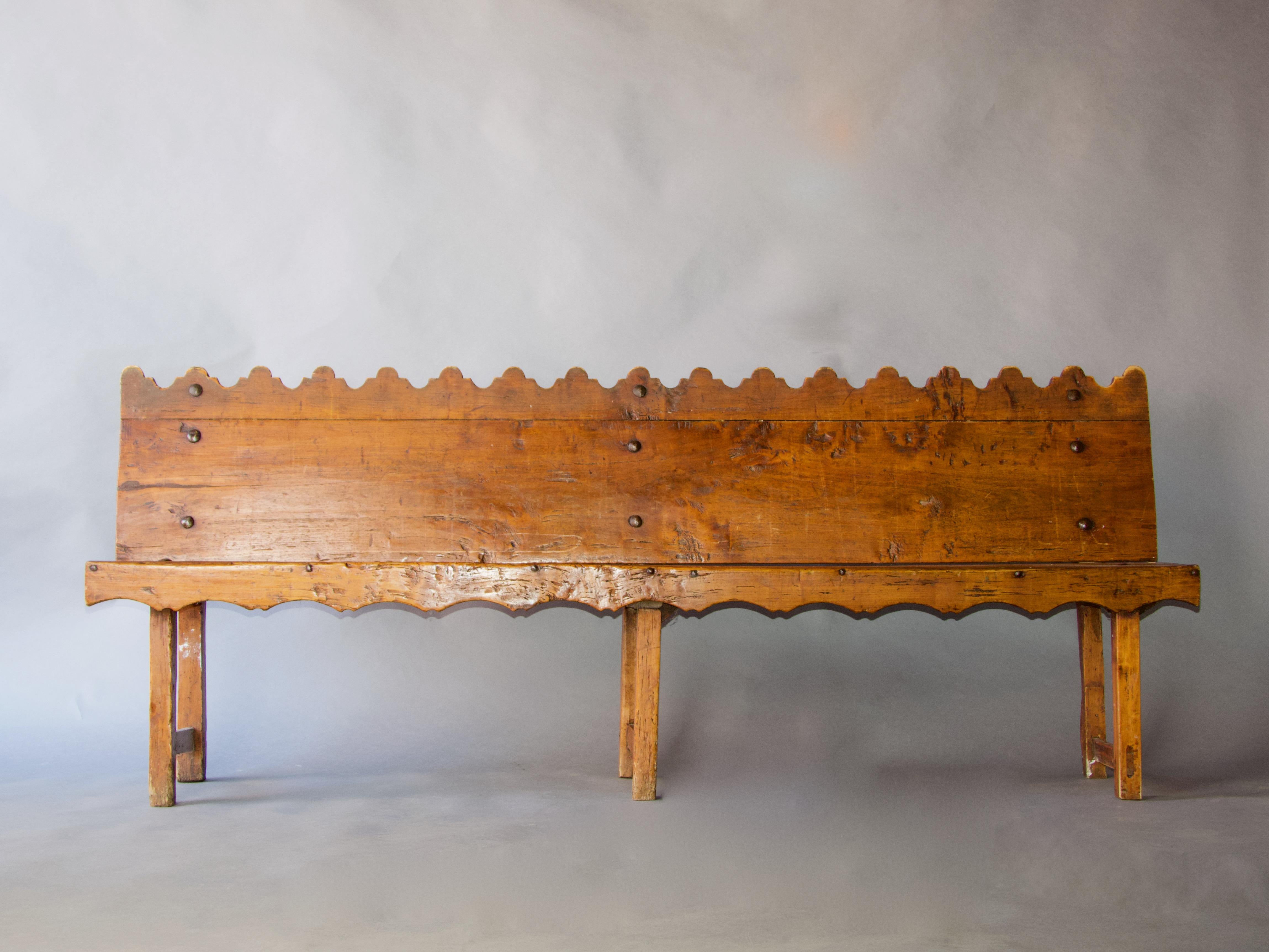 Antique Spanish bench For Sale 6