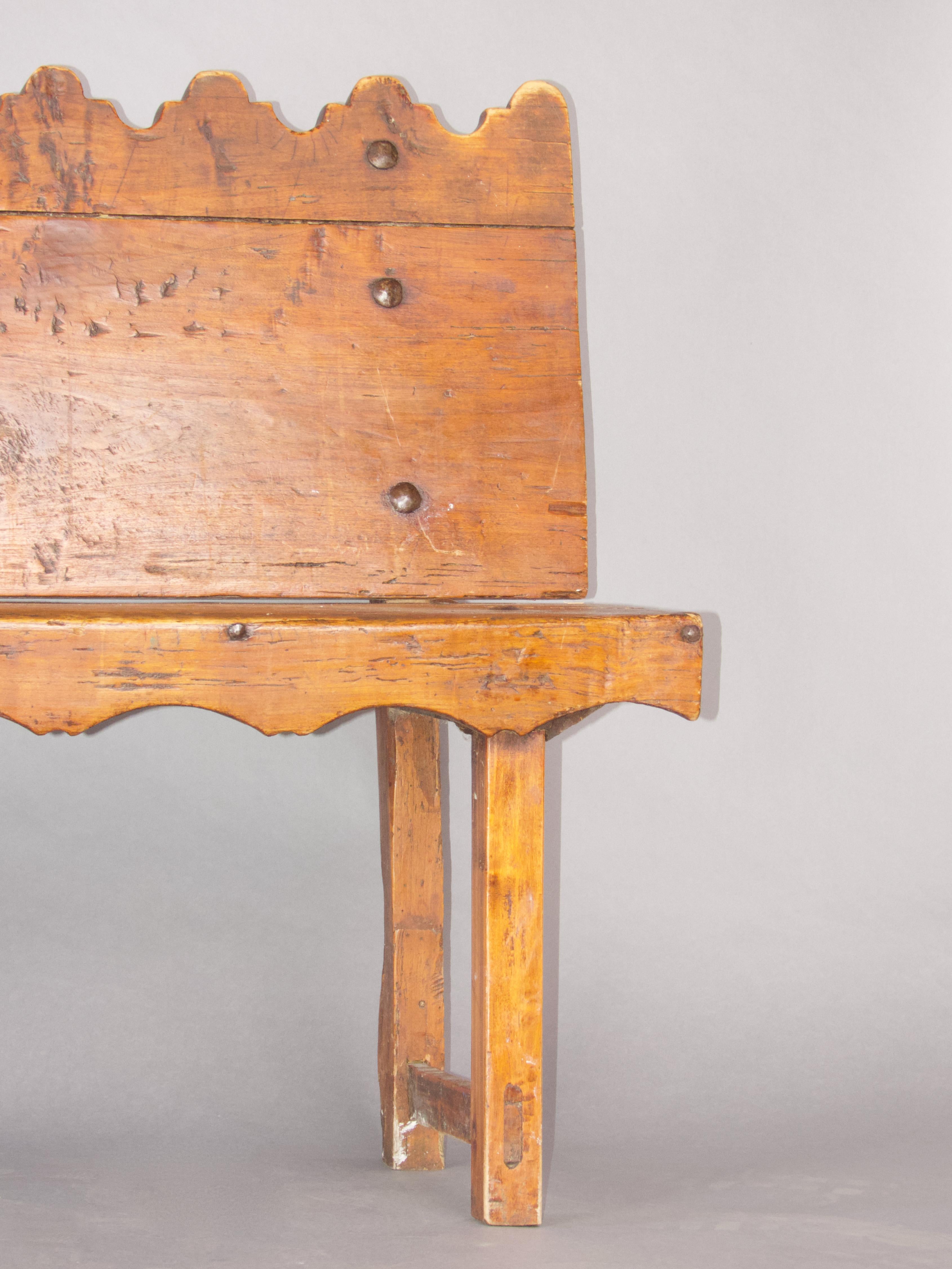 Antique Spanish bench For Sale 7