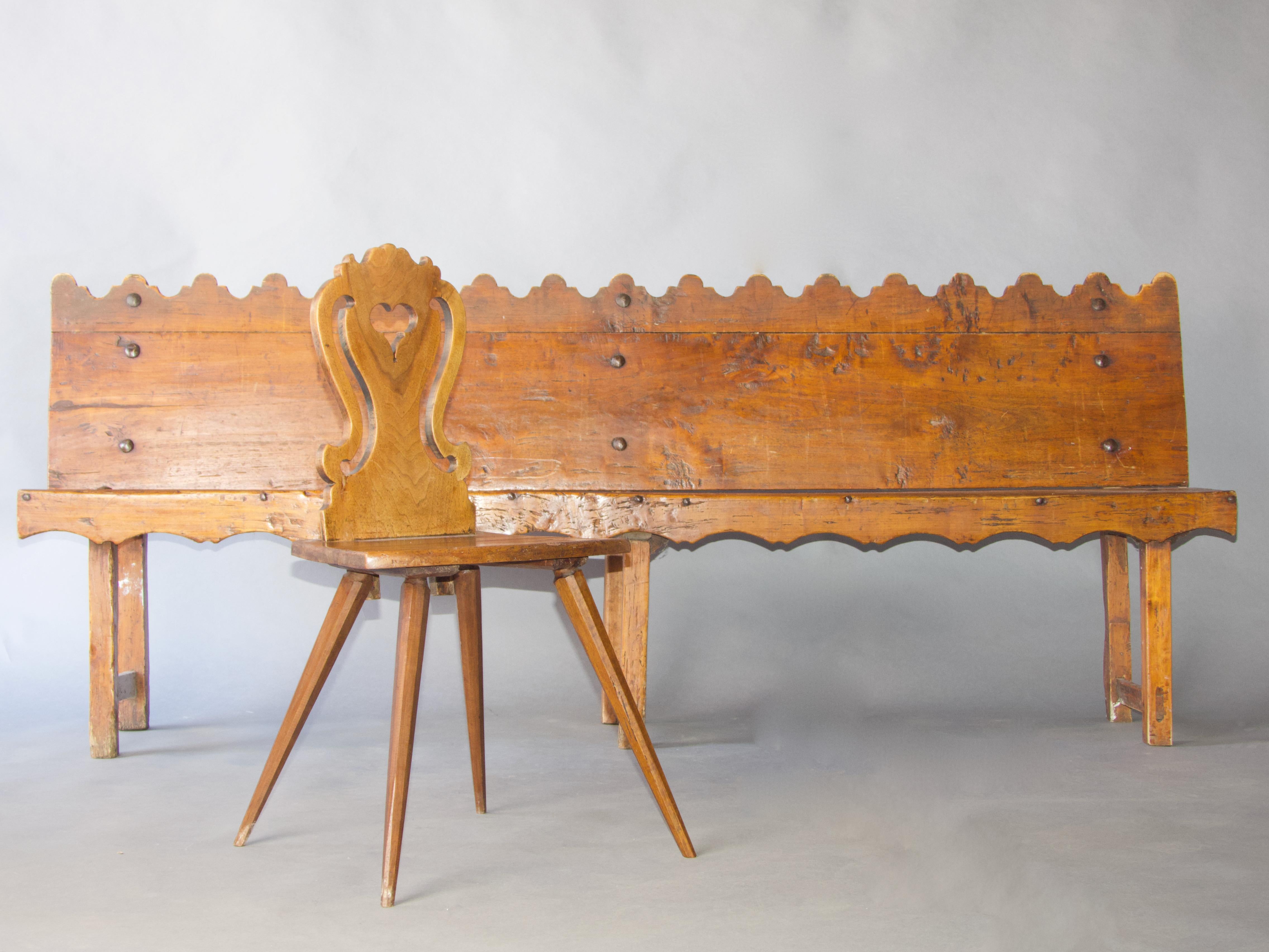 Antique Spanish bench For Sale 4