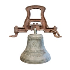 Antique Spanish Bronze & Iron Cathedral Bell