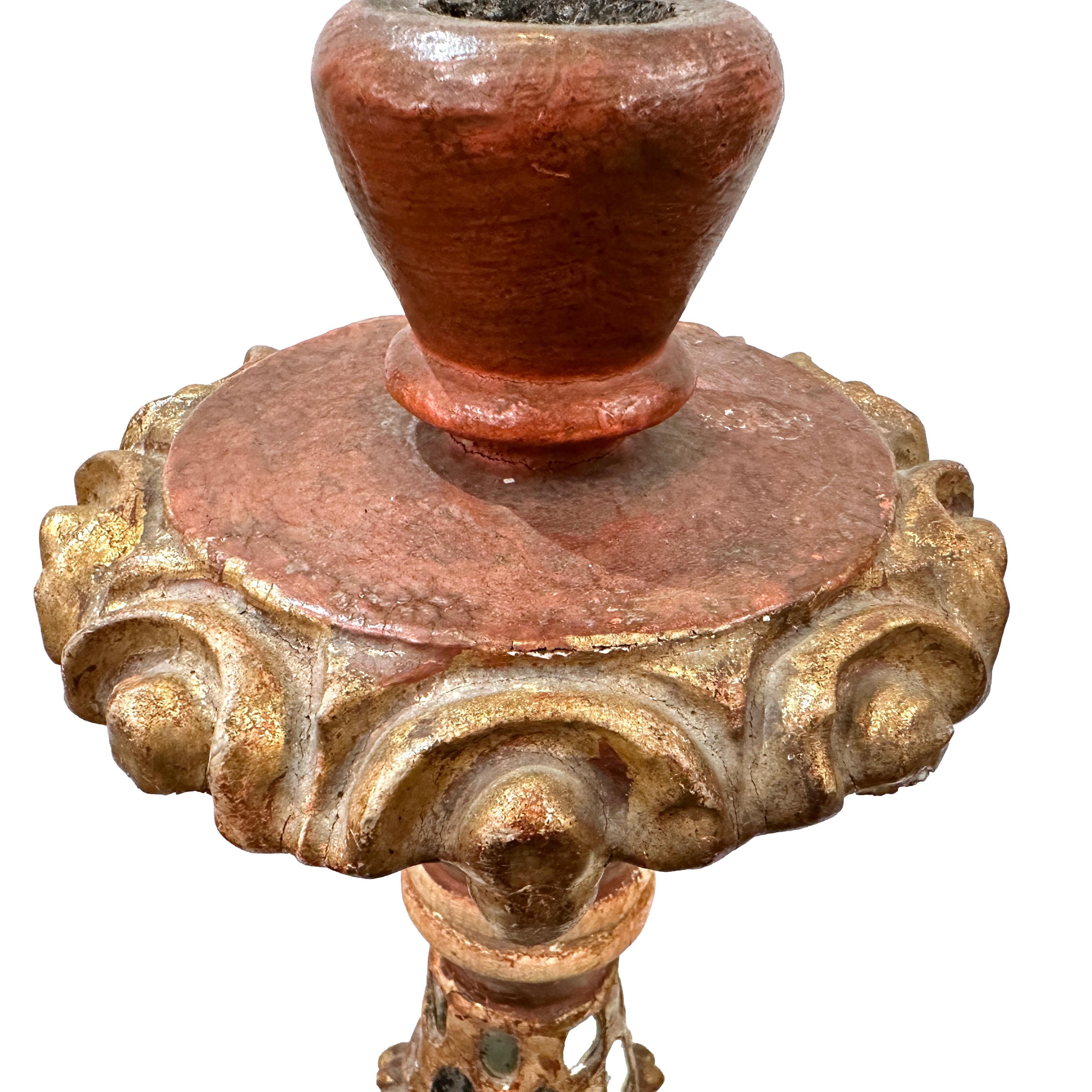 Antique Spanish Candlestick In Good Condition For Sale In New York, NY