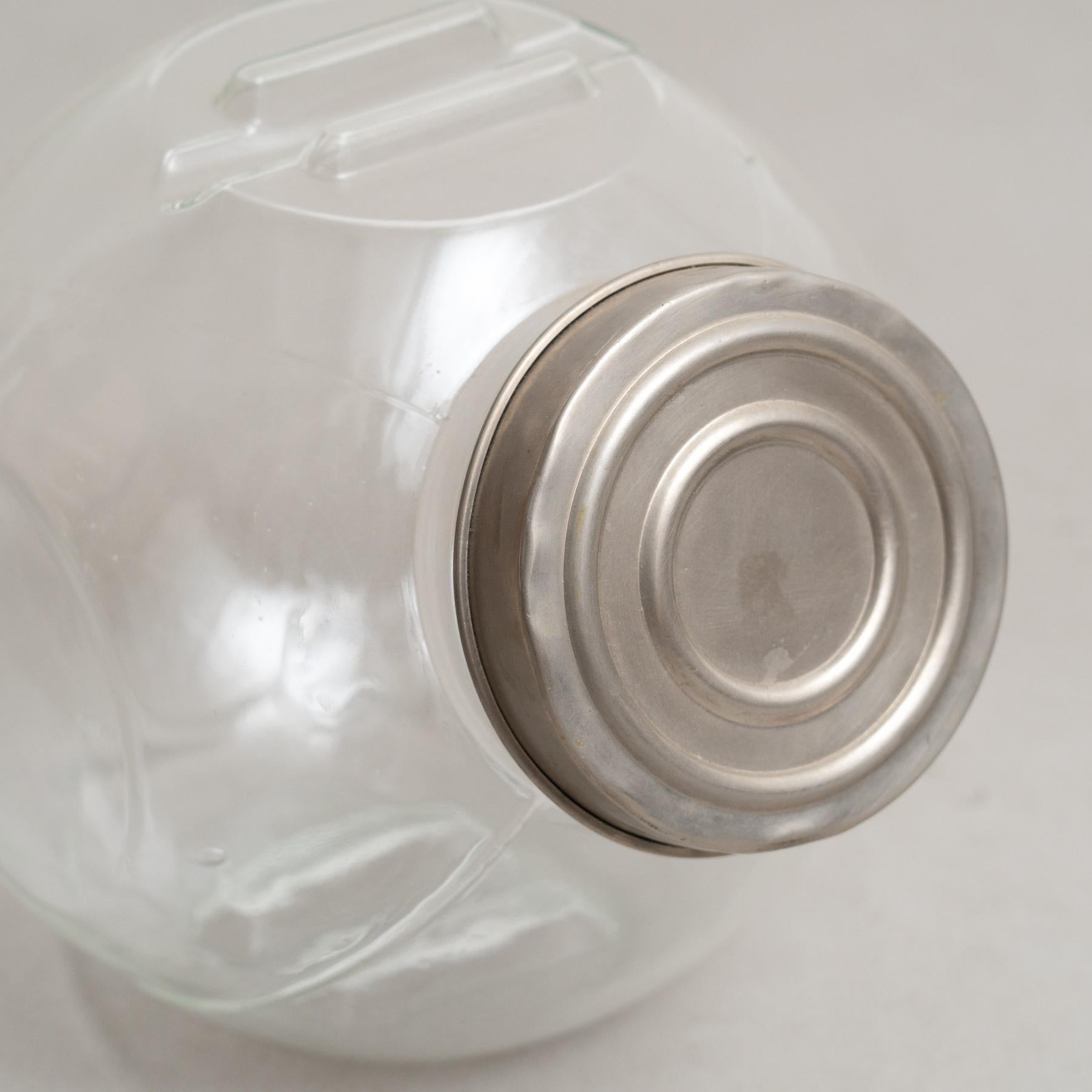 Antiker spanischer Bonbon-Glasbehälter, um 1930 im Angebot 3