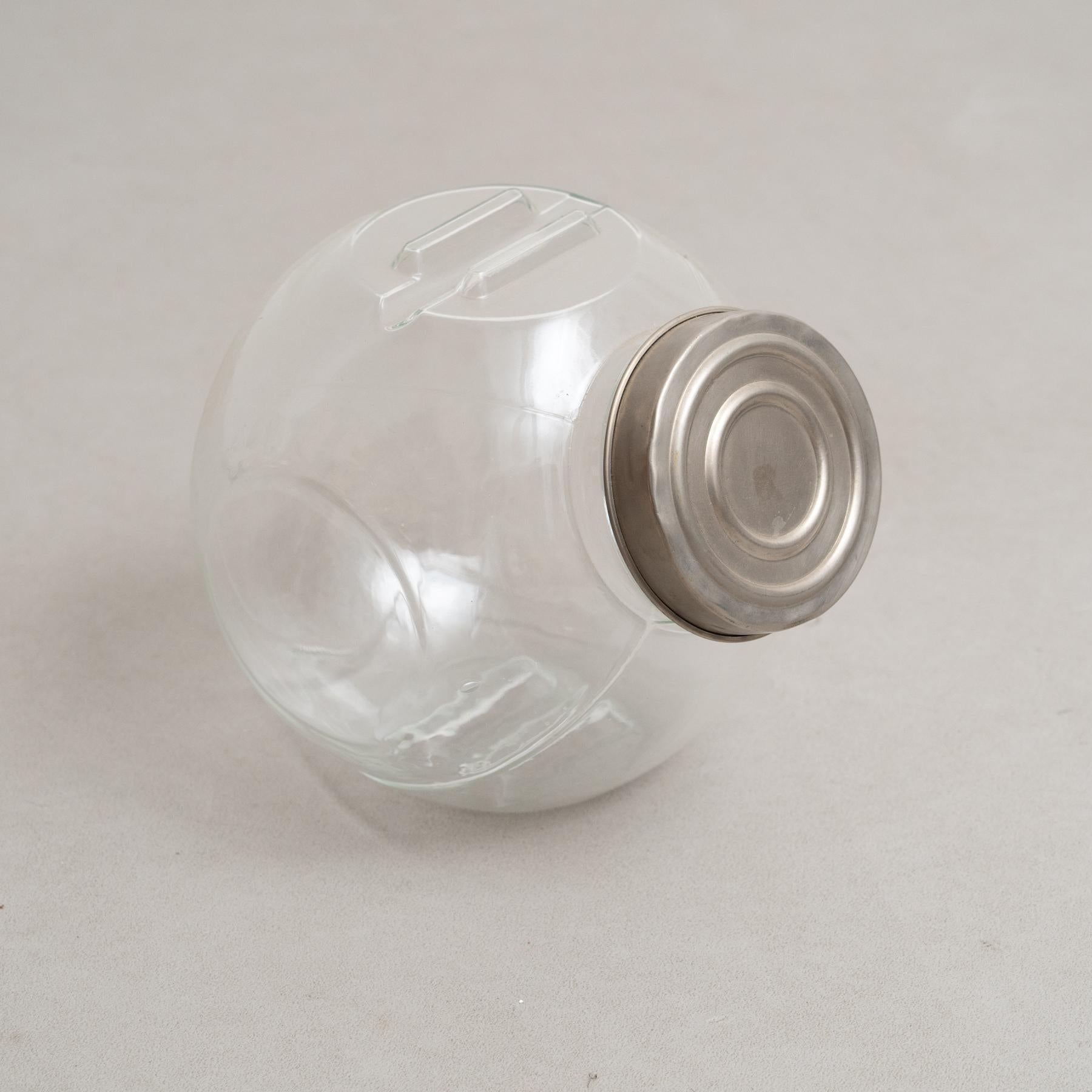 Antiker spanischer Bonbon-Glasbehälter, um 1930 im Angebot 2