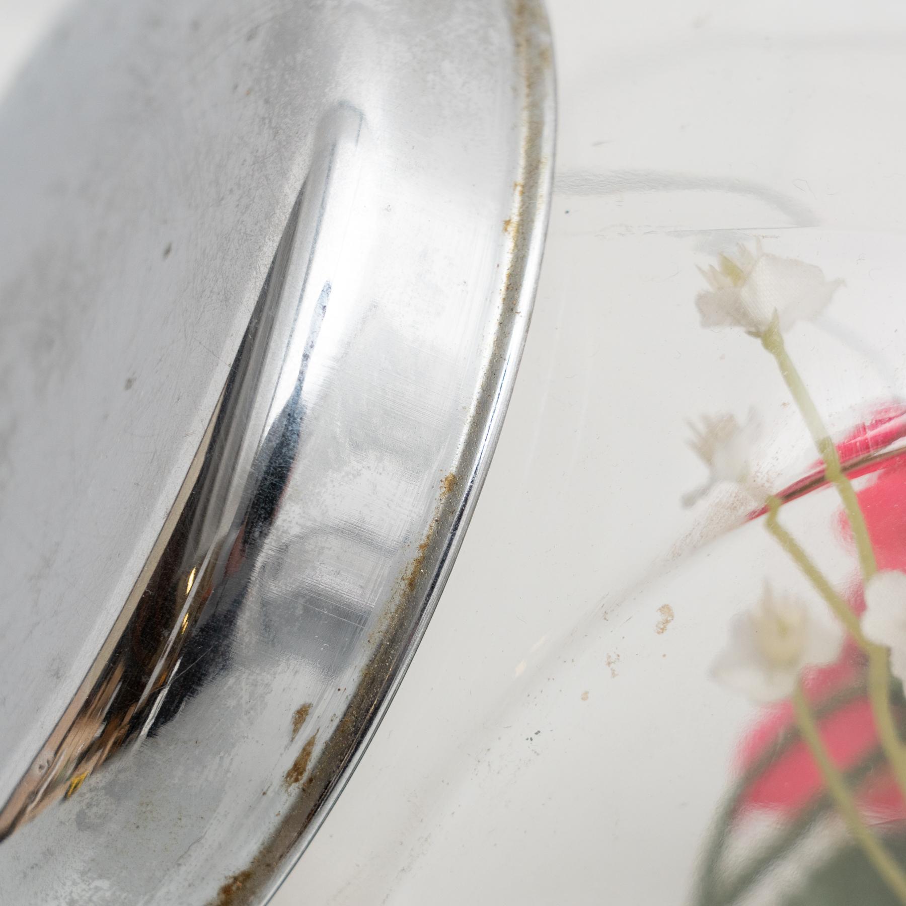 Antique récipient en verre à couvercle espagnol, circa 1950 4