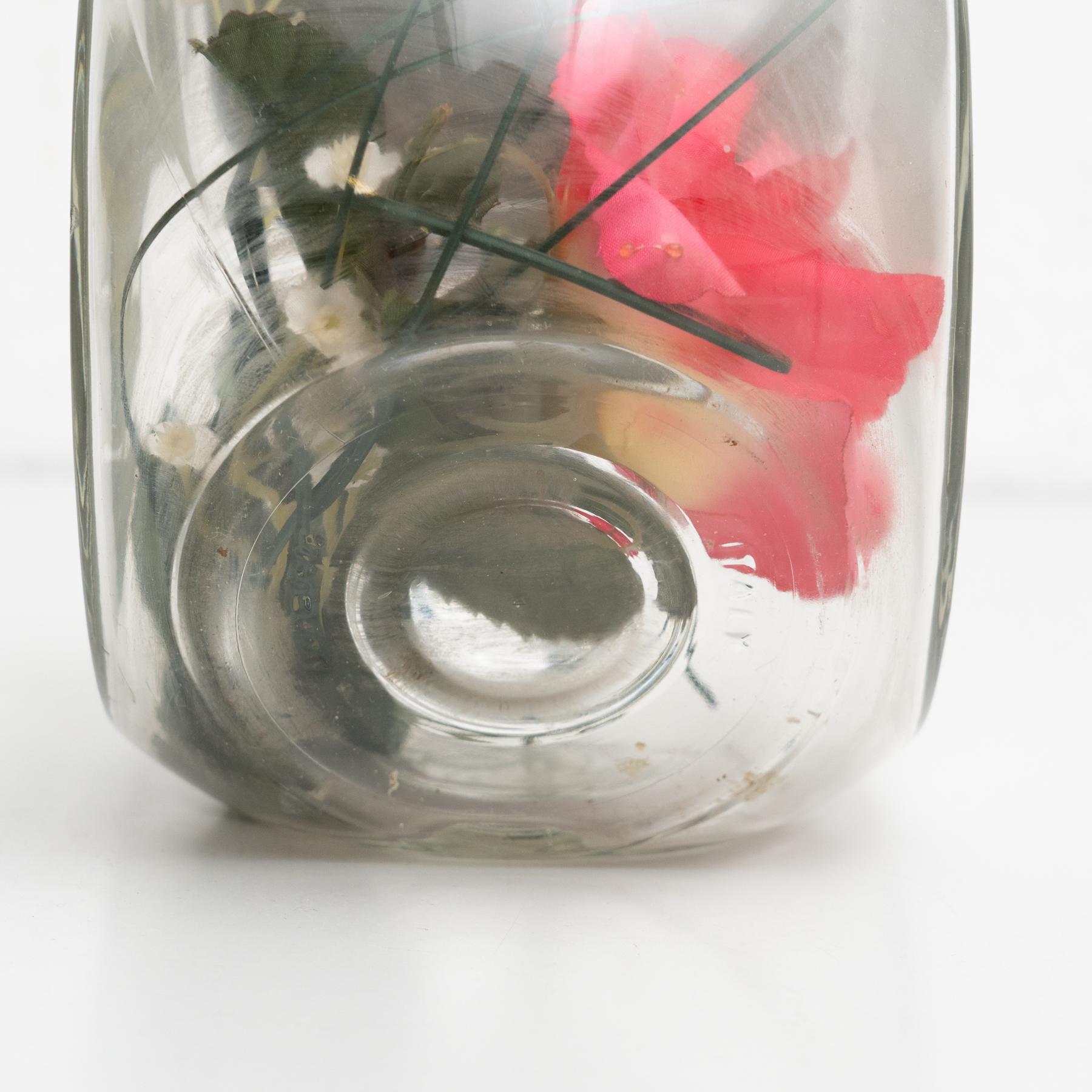Antique récipient en verre à couvercle espagnol, circa 1950 7