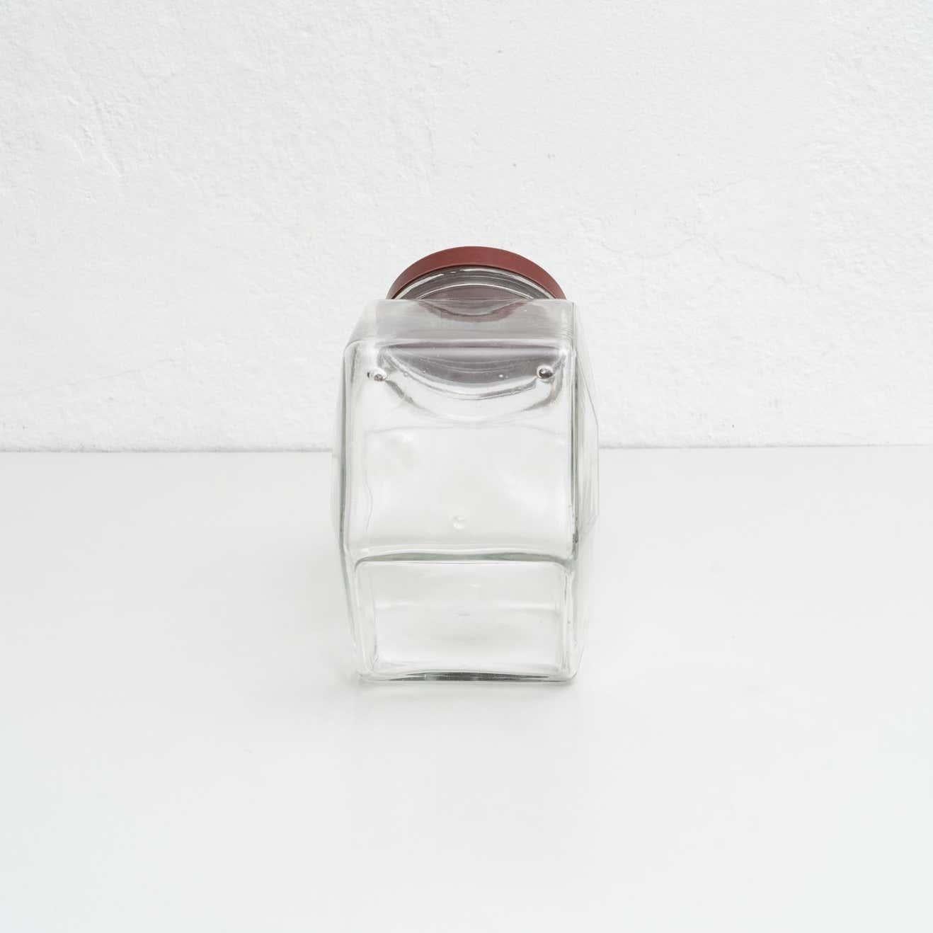 Antique Spanish Capped Glass Container, circa 1950 For Sale 2