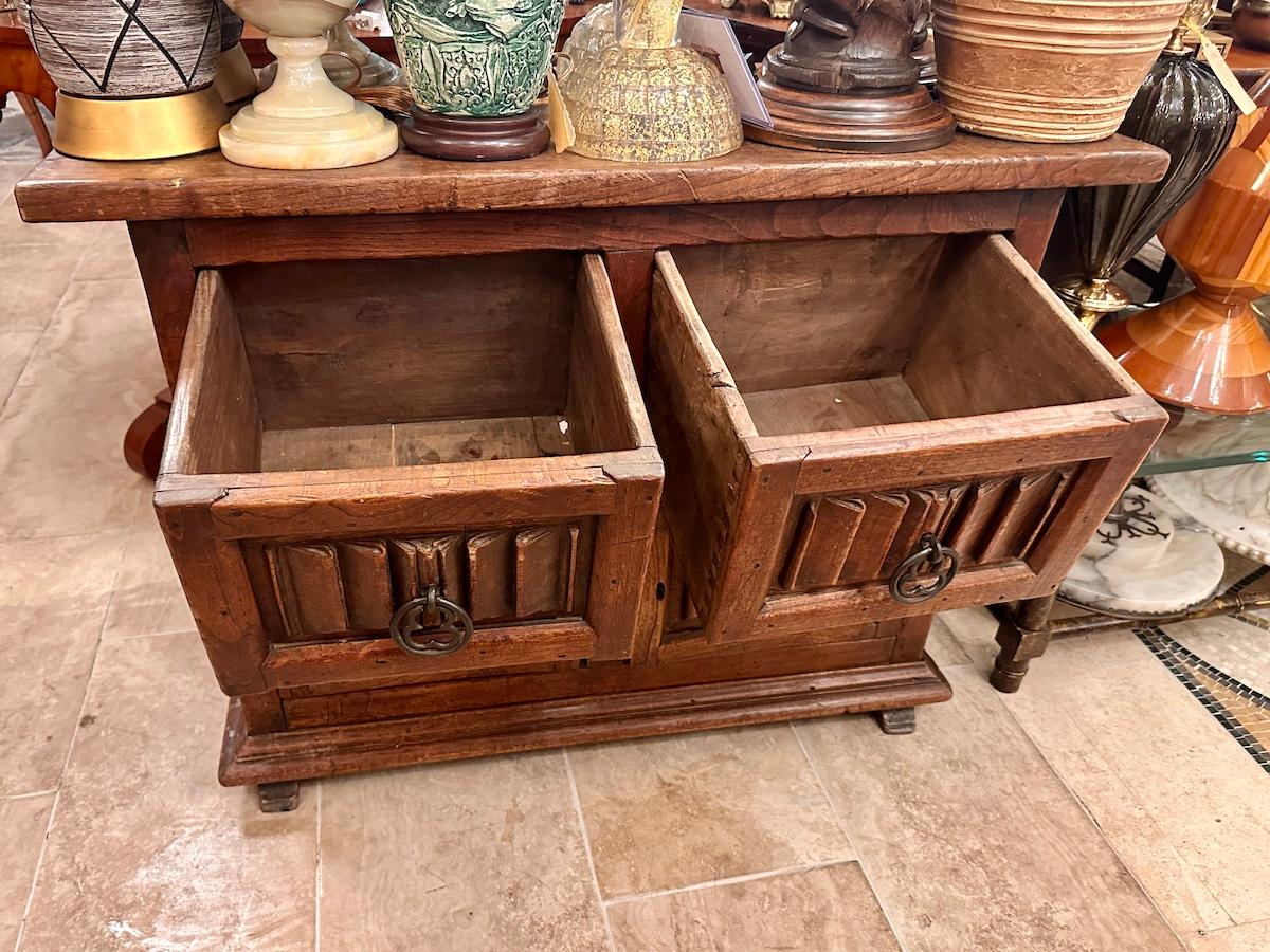 Antique Spanish Carved Wood Cabinet For Sale 5
