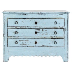 Antique Spanish Chest of Drawers in Blue