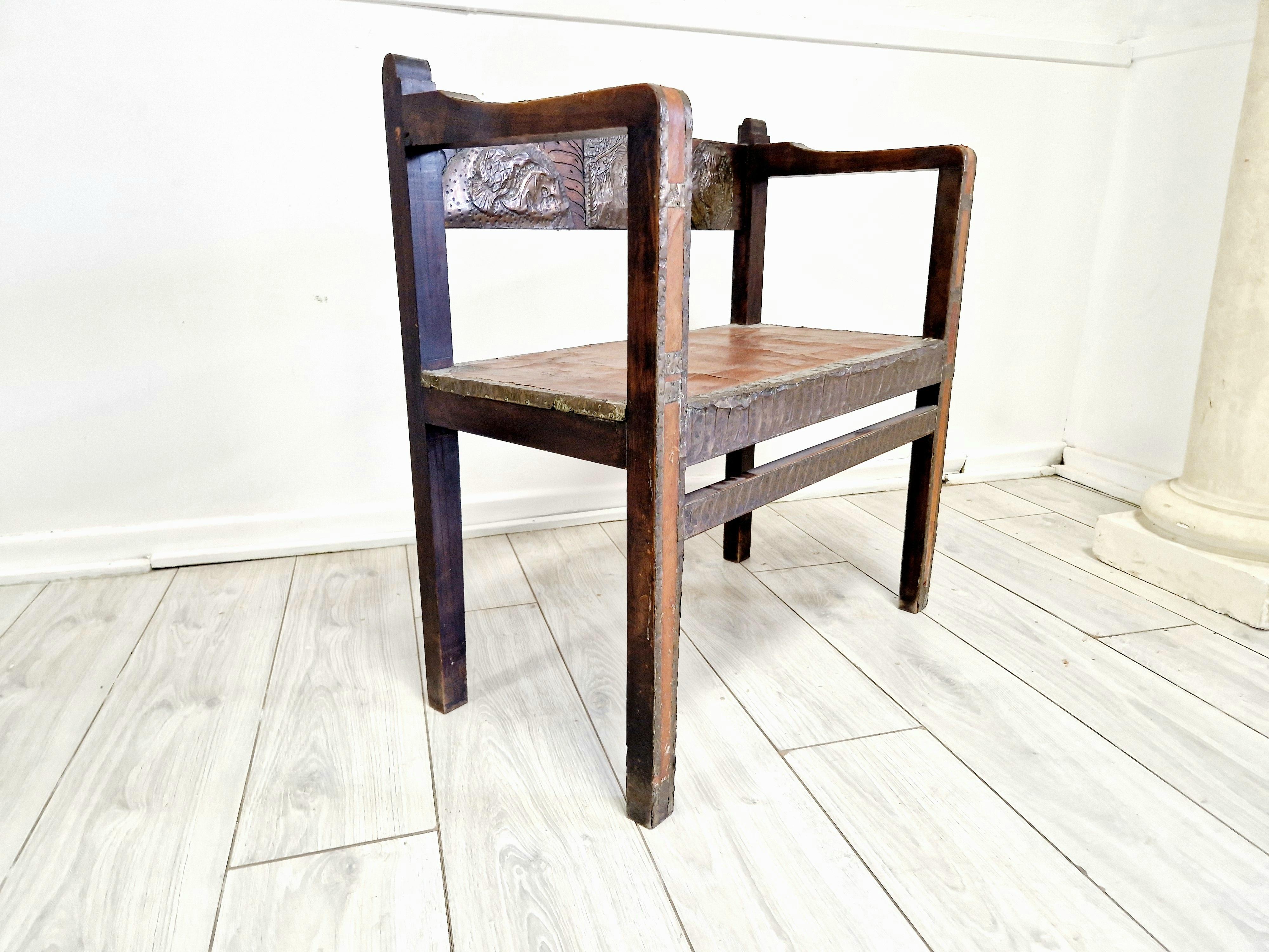 Blackened Antique Spanish Colonial Armchair