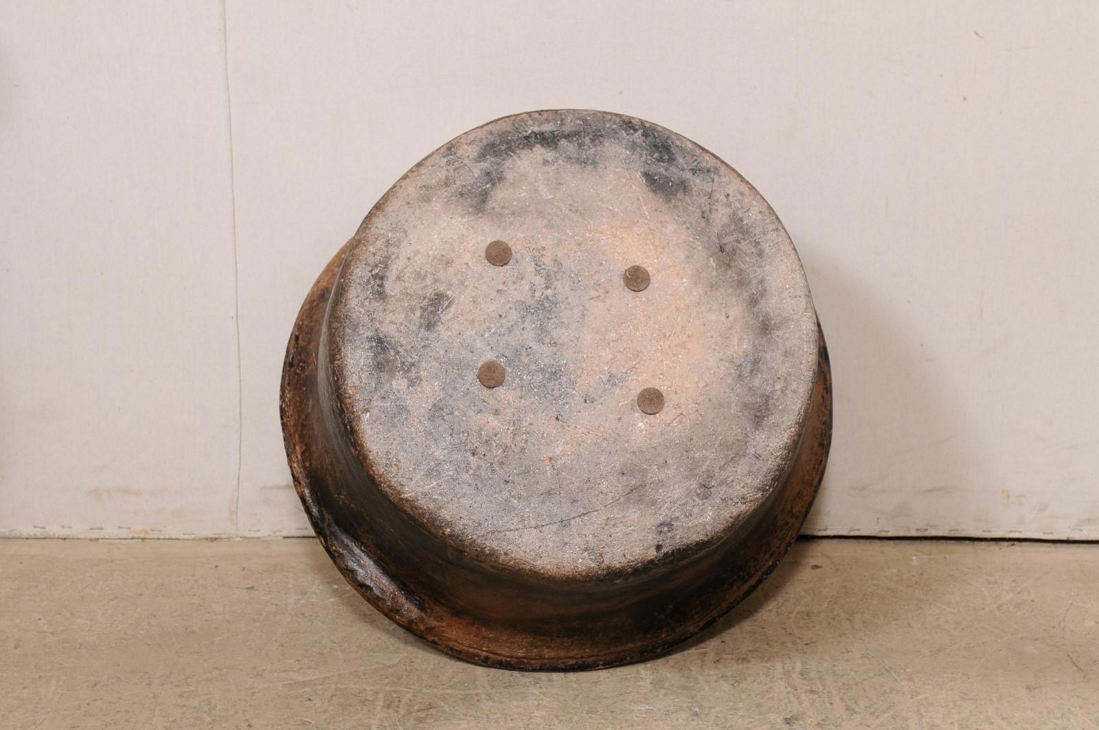 Antique Spanish Colonial Clay Cooking Pot from Guatemala, w/ Yummy Old Patina! For Sale 4
