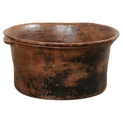 Antique Spanish Colonial Clay Cooking Pot from Guatemala, w/ Yummy Old Patina!