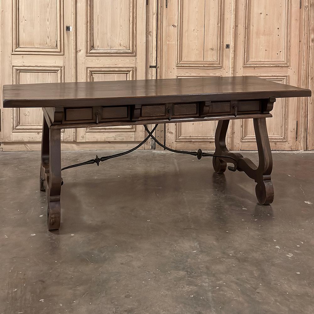 Hand-Crafted Antique Spanish Colonial Desk For Sale