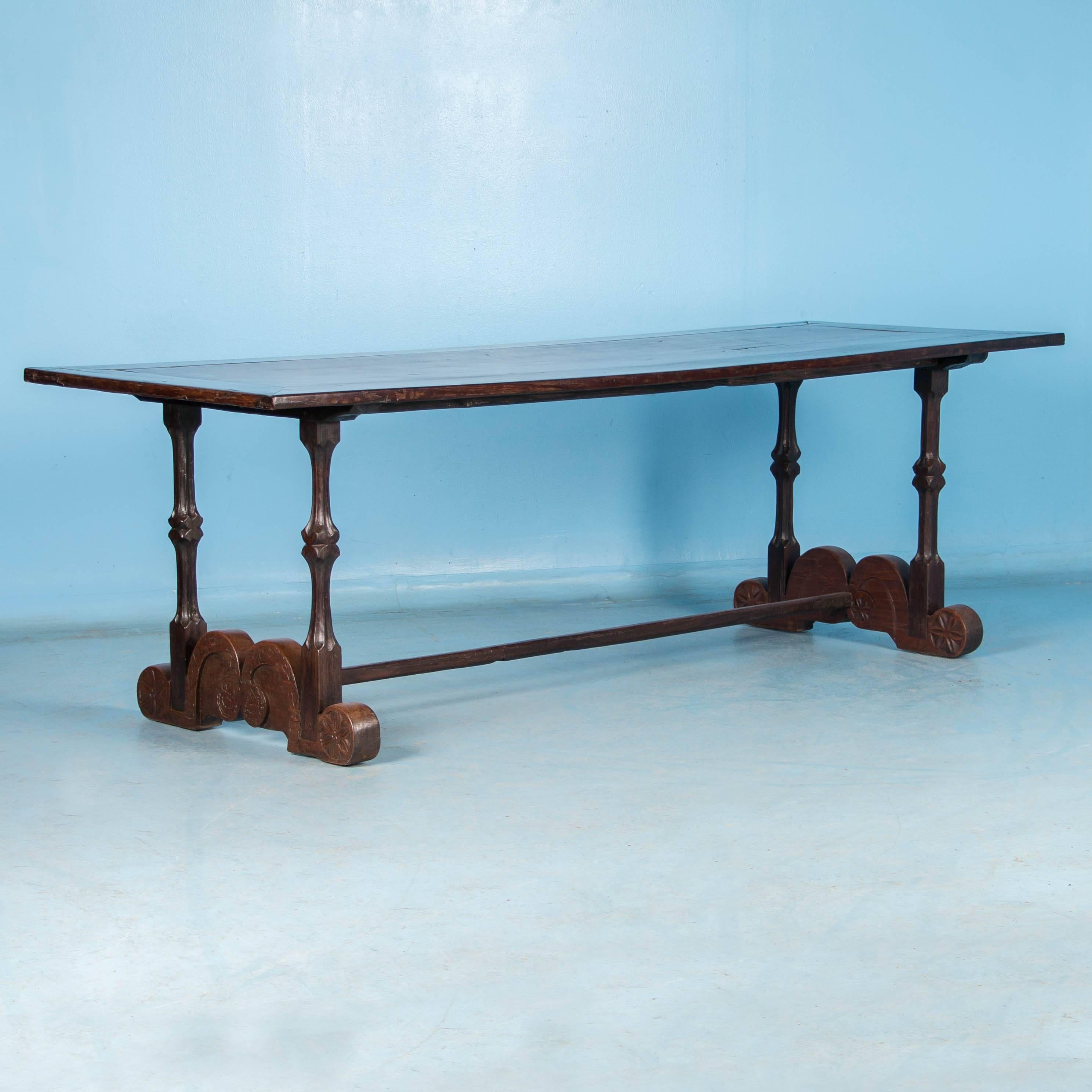Antique Spanish Colonial Dining Table from the Philippines In Good Condition In Round Top, TX
