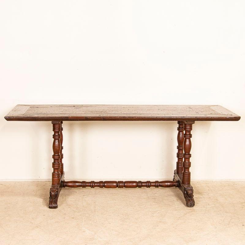 Philippine Antique Spanish Colonial Dining Table Made from Narra Wood