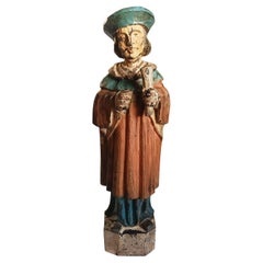 Antique Spanish Colonial Folk Art Santos Figure folk art sculpture