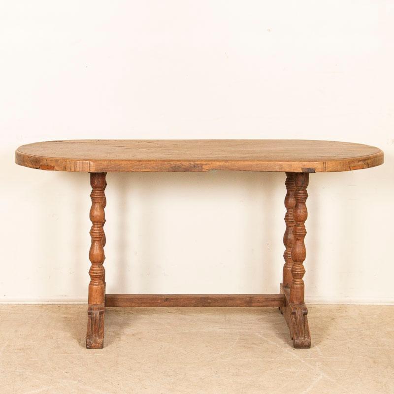 Antique Spanish Colonial Oval Table In Good Condition In Round Top, TX