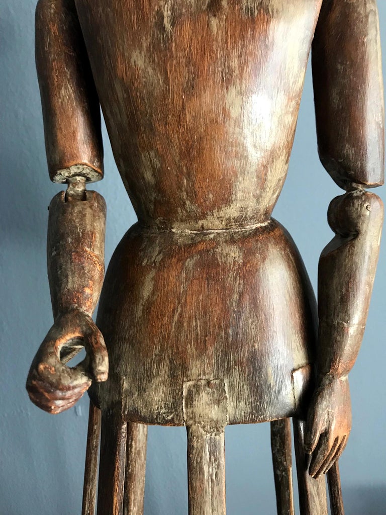 Antique Spanish Colonial Procession Santo Sculpture at 1stDibs