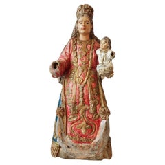 Antique Spanish Colonial Santo Religious Altar Figure