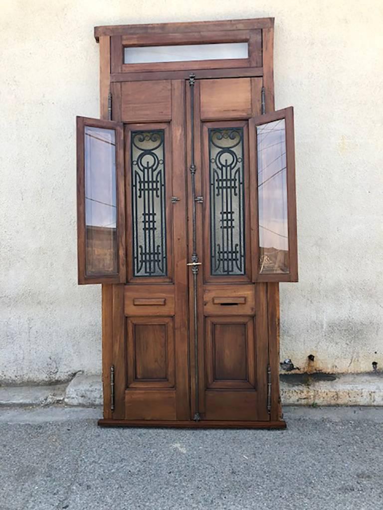 Antique Spanish Colonial Solid Teak Doors For Sale at 1stDibs