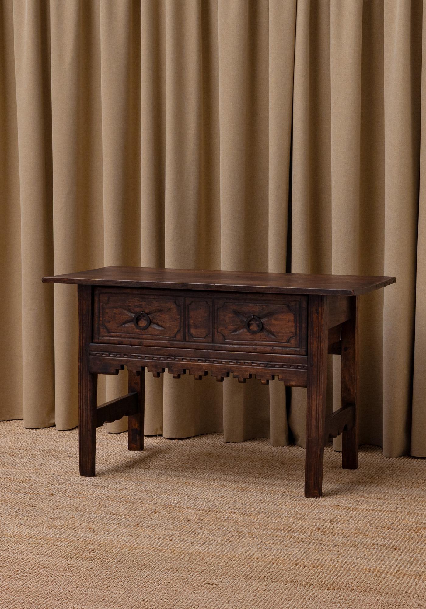 Rustique Ancienne table console espagnole, 19ème siècle en vente