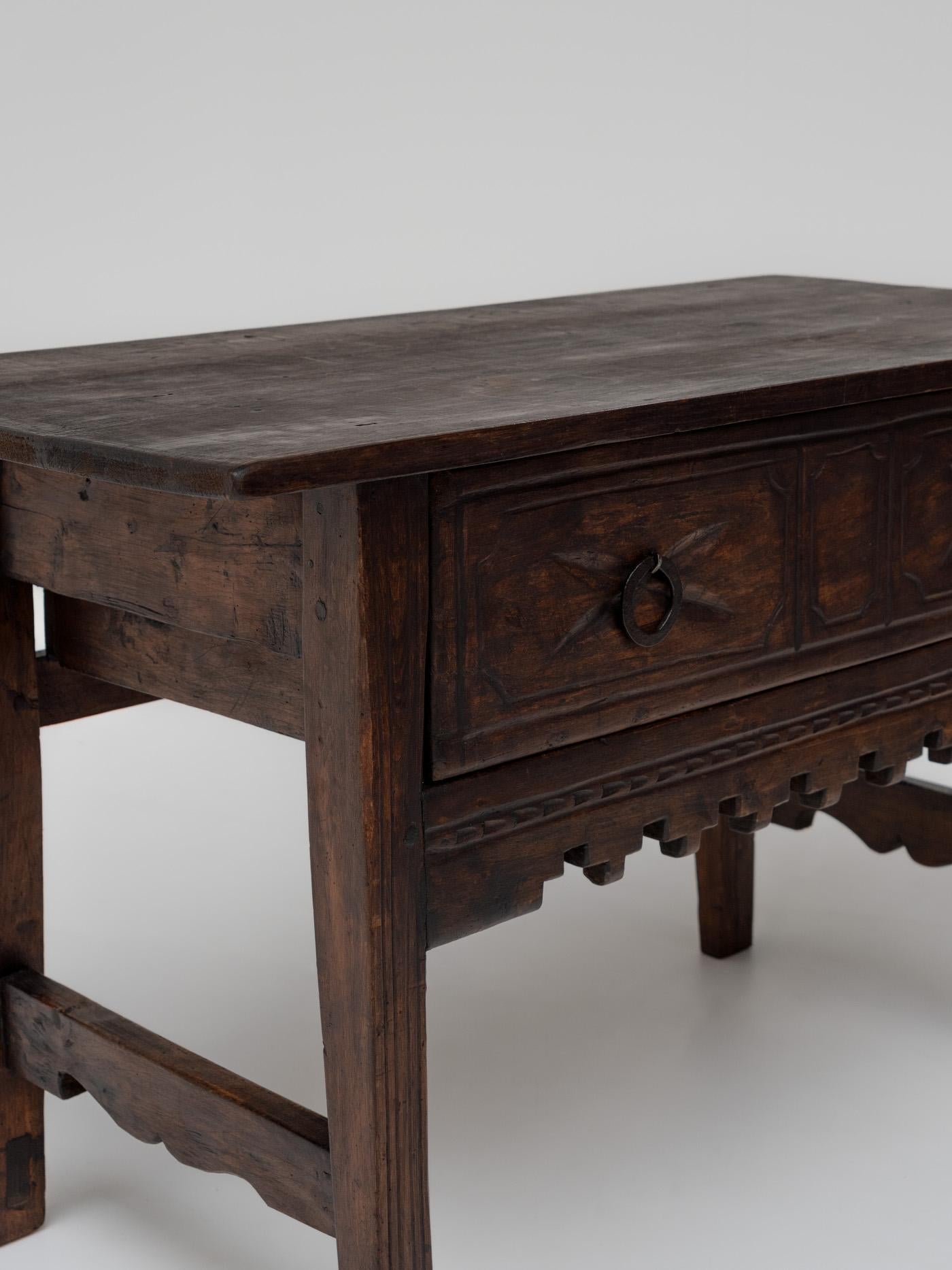 Ancienne table console espagnole, 19ème siècle Bon état - En vente à Aartselaar, BE
