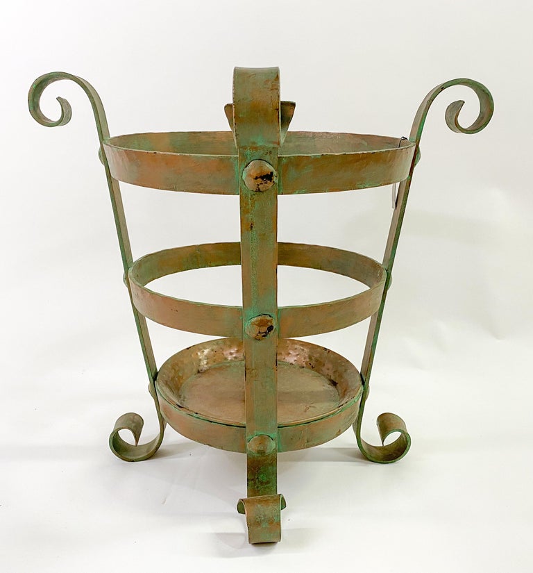 Antique Spanish Copper Log Wood Burner Fire Pit or Planter at 1stDibs