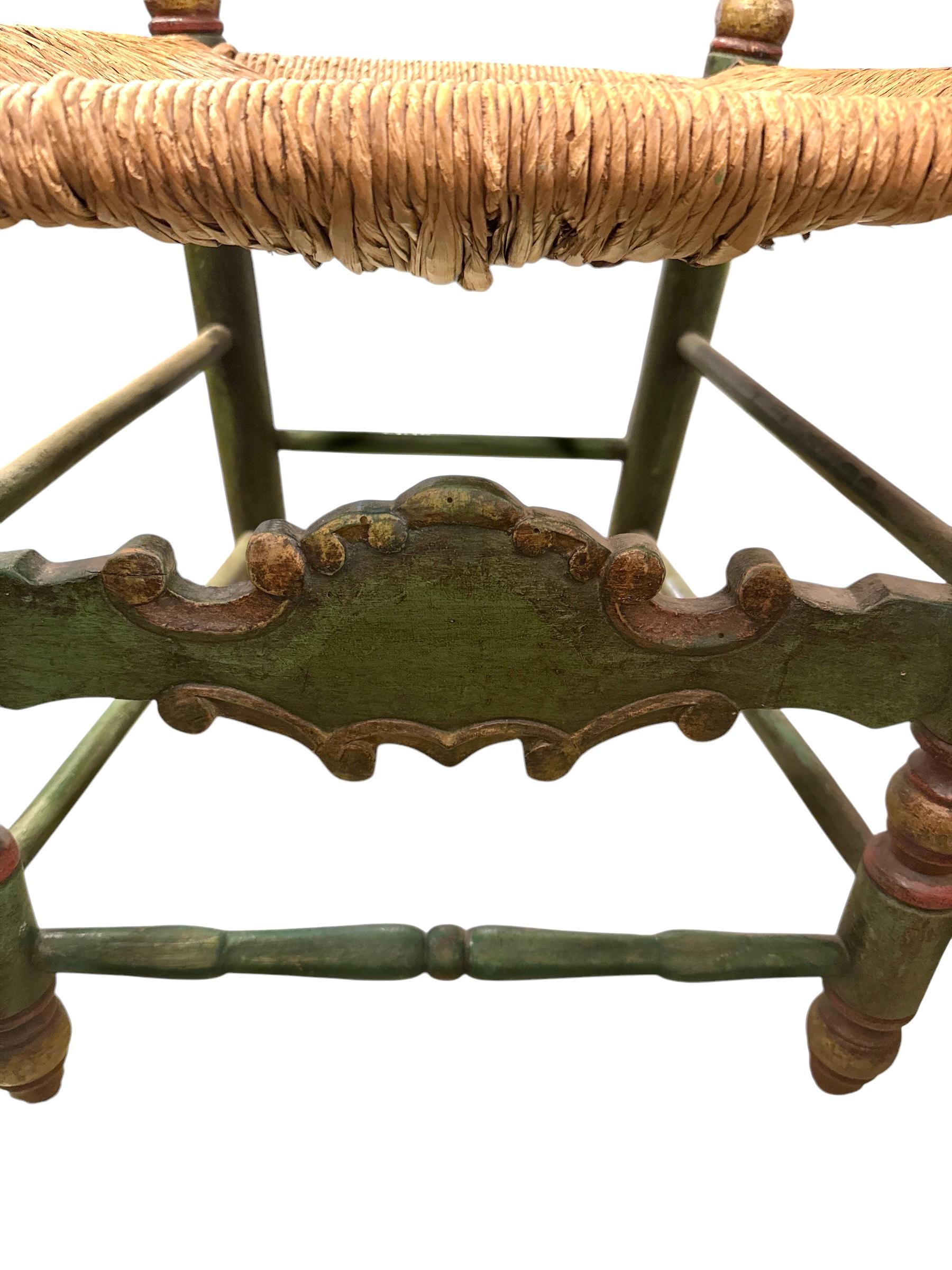 Antique Spanish Country Ladder-Back Chair 1