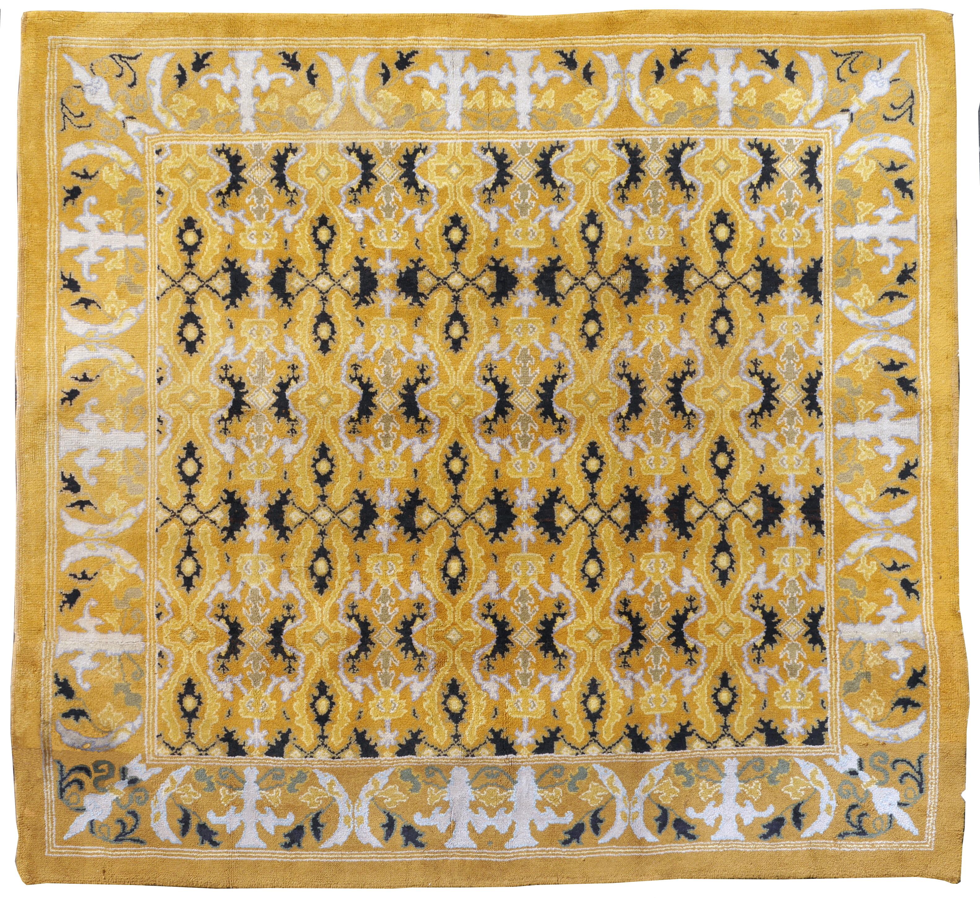 Antique Spanish Cuenca Rug For Sale 2