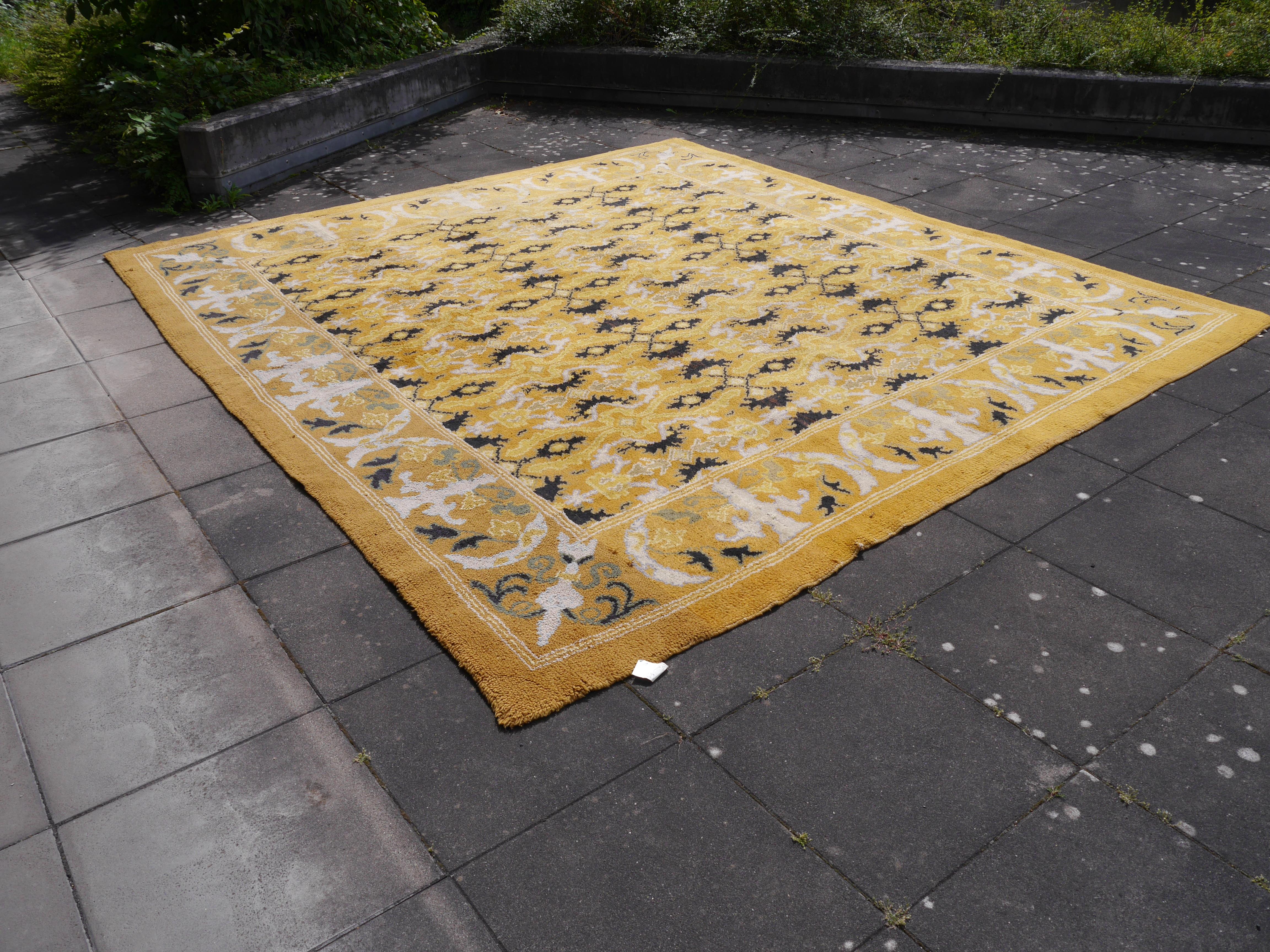 Antique Spanish Cuenca Rug For Sale 3