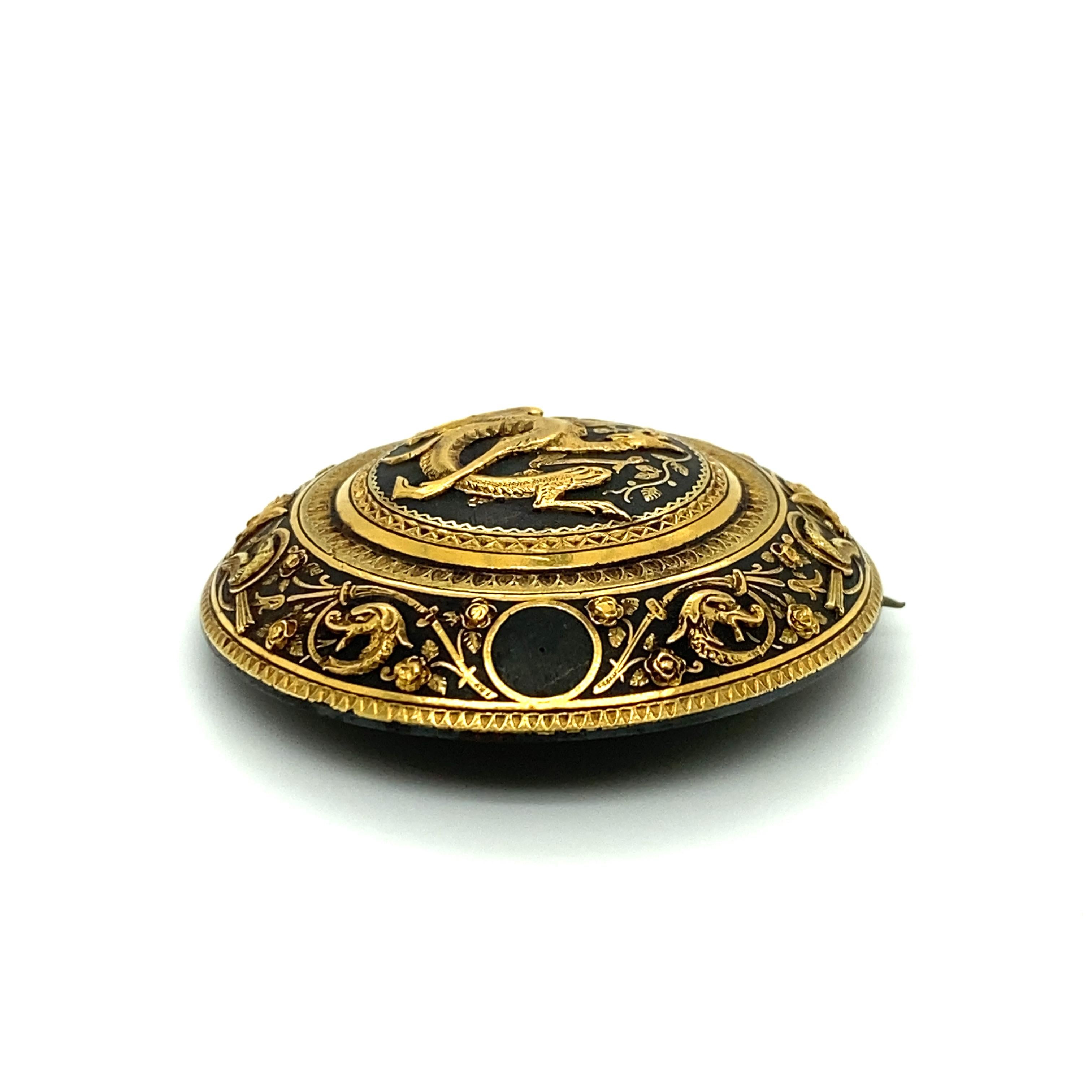 damascene brooch