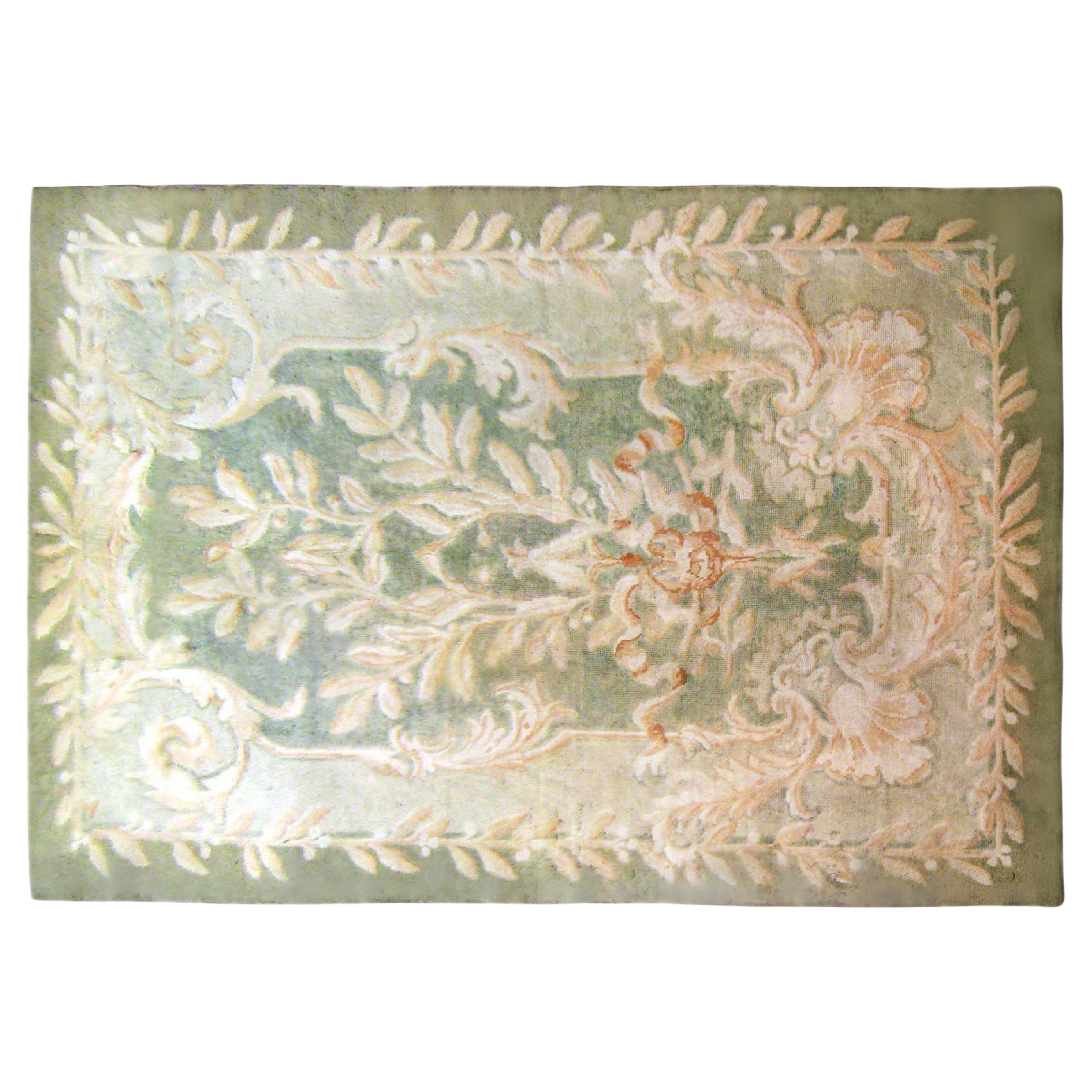 Antique Spanish Decorative Oriental Savonnerie Rug in Room Size