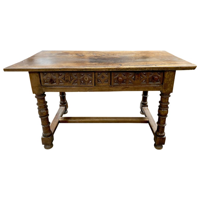 Desk In Spanish 1940s Children's Adjustable Spanish School Desk in